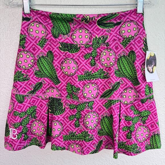 Pickleball Bella Kick Pleat Skort Women 2 Cactus Athletic Tennis NEW Medium Pink - Picture 1 of 10